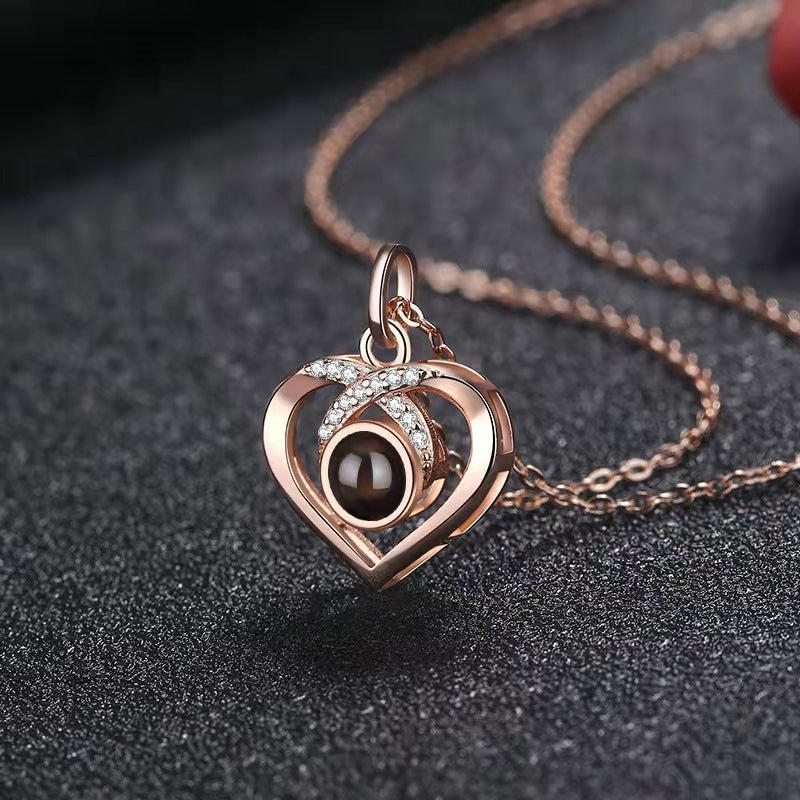 Eternal Heart Projection Necklace