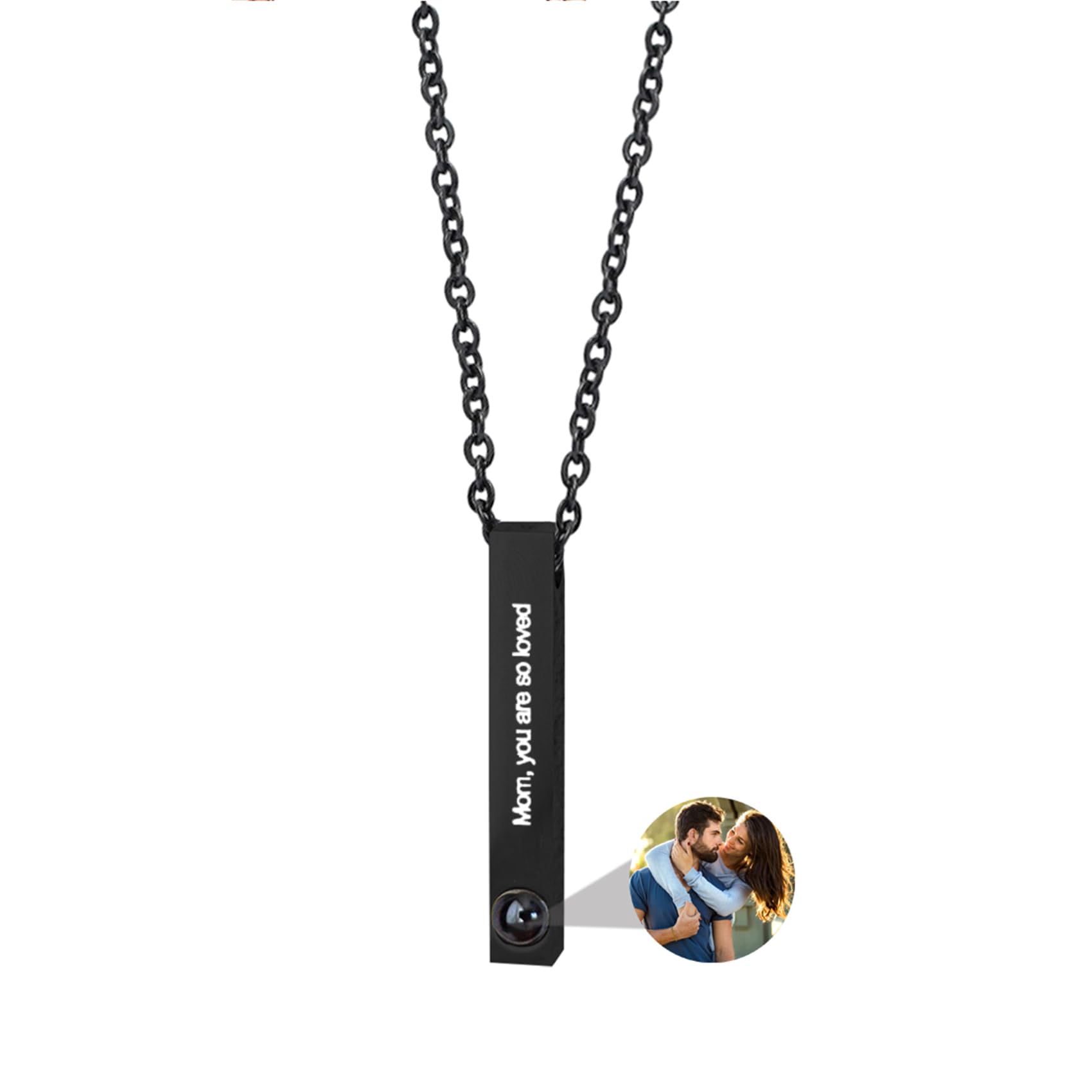 Collar de barra con fotos de proyecto de grabado personalizado