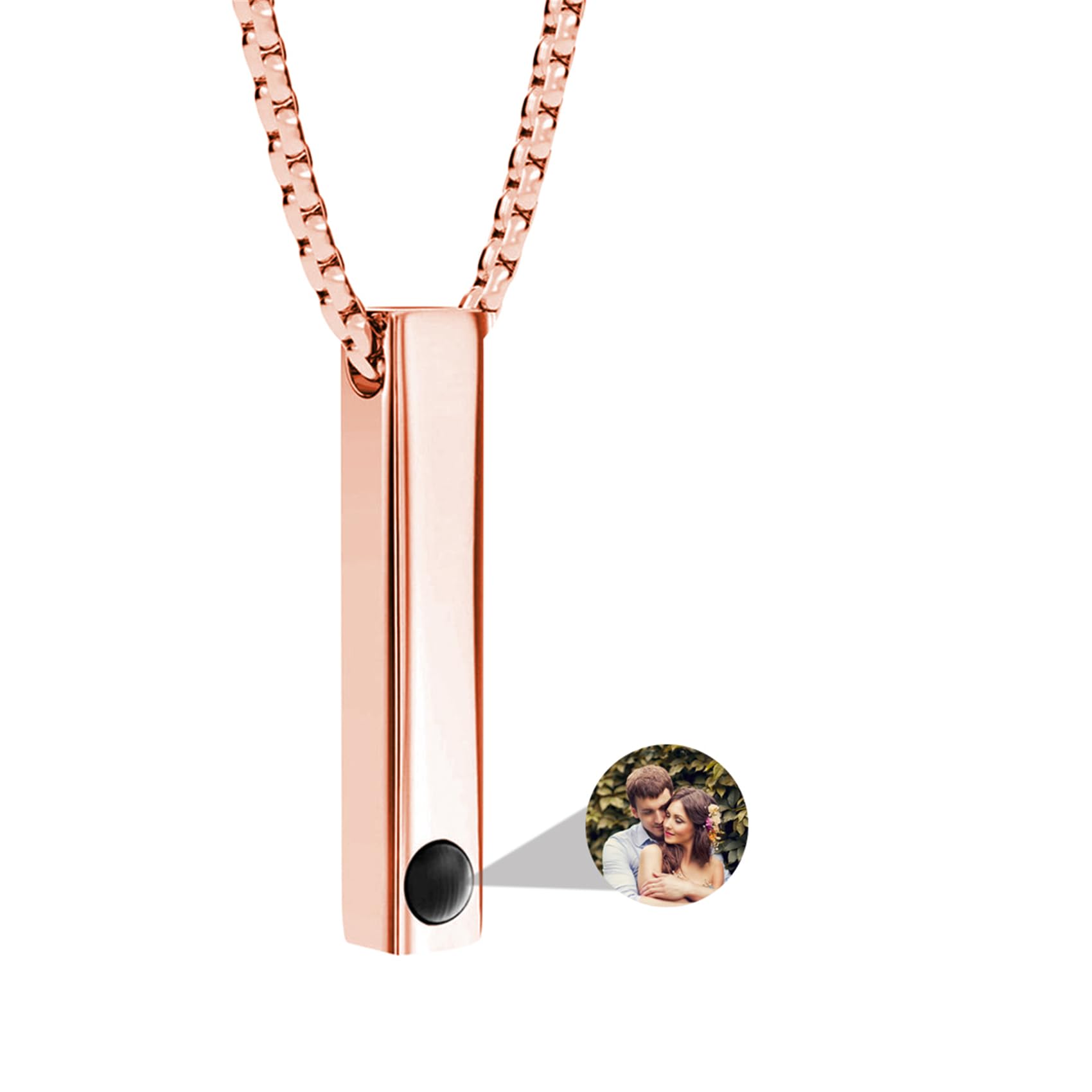 Custom Engraving Project Photos Bar Necklace